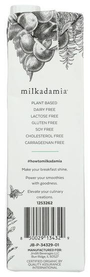 Organic Artisan Macadamia Milk 32 FO by Milkadamia – 32 Fl Oz (Pack of 1), Model 0850029134329