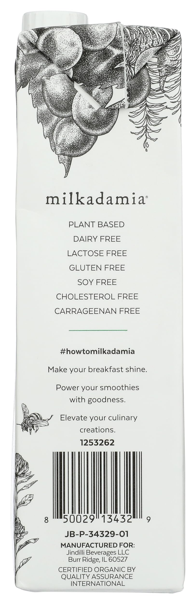 Organic Artisan Macadamia Milk 32 FO by Milkadamia – 32 Fl Oz (Pack of 1), Model 0850029134329