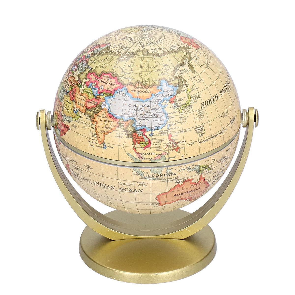Durable Mini World Map Globe on Sturdy Base with Clear Text and Excellent Workmanship for Geography Education by Sanpyl – #711, Model Sanpylojf0v1r6ya