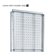 700770-YEL TWO-SIDED PEGBOARD FLOOR DISPLAY NON- REVOLVING ROUND STUDIO BASE. PANEL SIZE: 16" W X 60" H by Azar Displays – Extra Large, Plastic, Yellow, Model 700770-YEL-1BOX