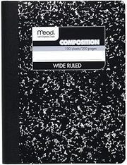 Mead Wireless Composition Book, Wide/Margin Rule, 9-3/4 x 7-1/2, White, 100 Sheets (Pack of 24)
