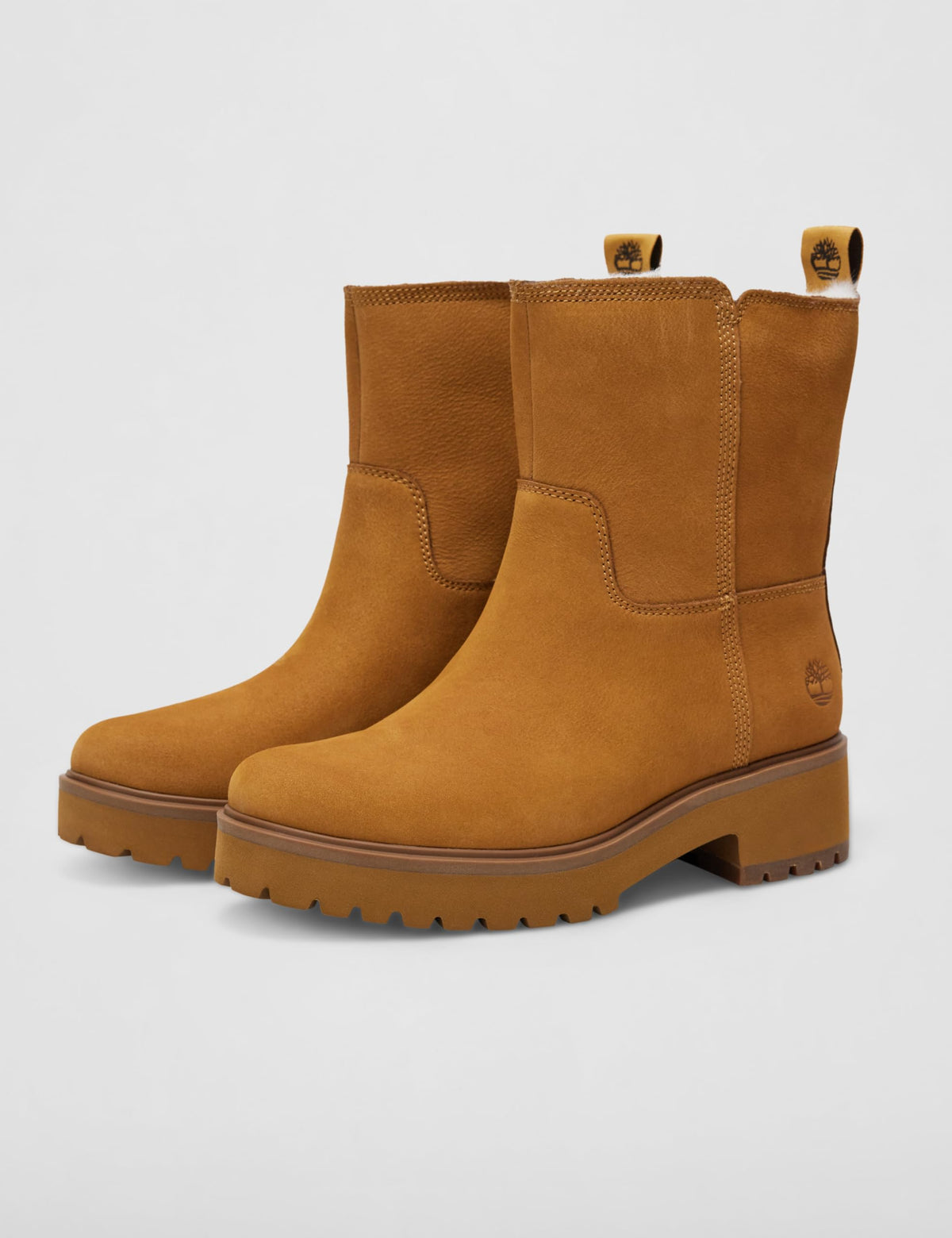Women's Carnaby Cool Basic Warm Pull On Wr Chelsea Boot by Timberland – 7, Leather, Wheat