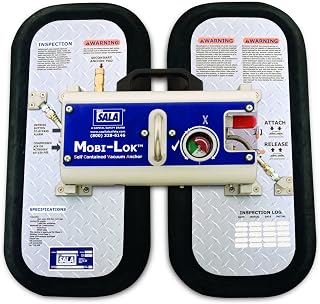 3M DBI-SALA Mobi-Lok 2200096 General Industry Self Contained Vacuum Anchor, Secondary Pad, with Carrying Case, Black/Silver