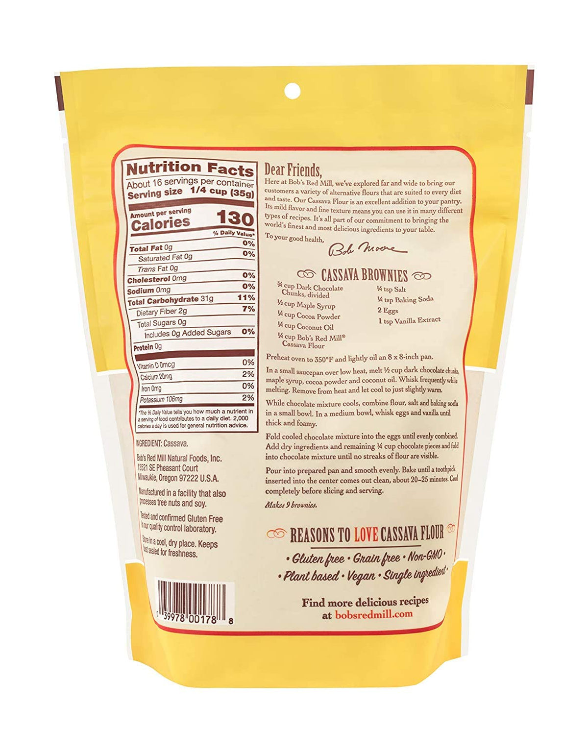 Cassava Flour by Bob's Red Mill – 20 Ounce (Pack of 3)