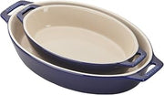 STAUB Ceramic 2-pc Oval Baking Dish Set - Dark Blue