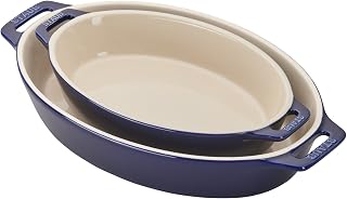 STAUB Ceramic 2-pc Oval Baking Dish Set - Dark Blue