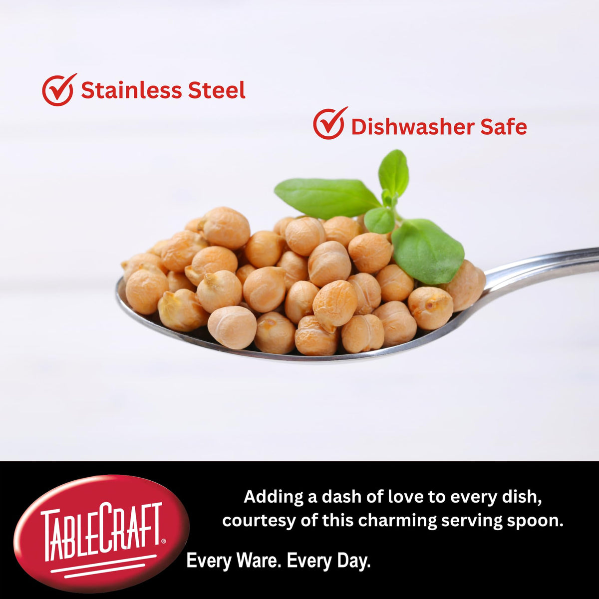 Tablecraft Solid Spoon / 1 Cooking Spoons
