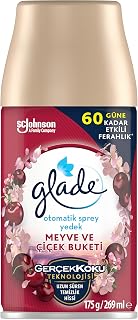 Automatic Spray Air Freshener Refill | Blooming Peony and Cherry - 269 ml Each (Pack of 3) by Glade – White with Pink and Red Accents, Pack of 3, Model 692637