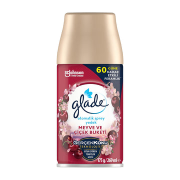 Automatic Spray Air Freshener Refill | Blooming Peony and Cherry - 269 ml Each (Pack of 3) by Glade – White with Pink and Red Accents, Pack of 3, Model 692637
