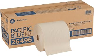 Pacific Blue Ultra 8" High-Capacity Recycled Paper Towel Rolls by GP PRO (Georgia-Pacific); Brown; 26496; 1;150 Linear Feet Per Roll; 3 Rolls Per Case