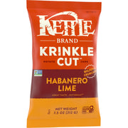 Kettle Brand Krinkle Cut Habanero Lime / 7.5 Ounce (Pack of 3) / Habanero Lime Potato