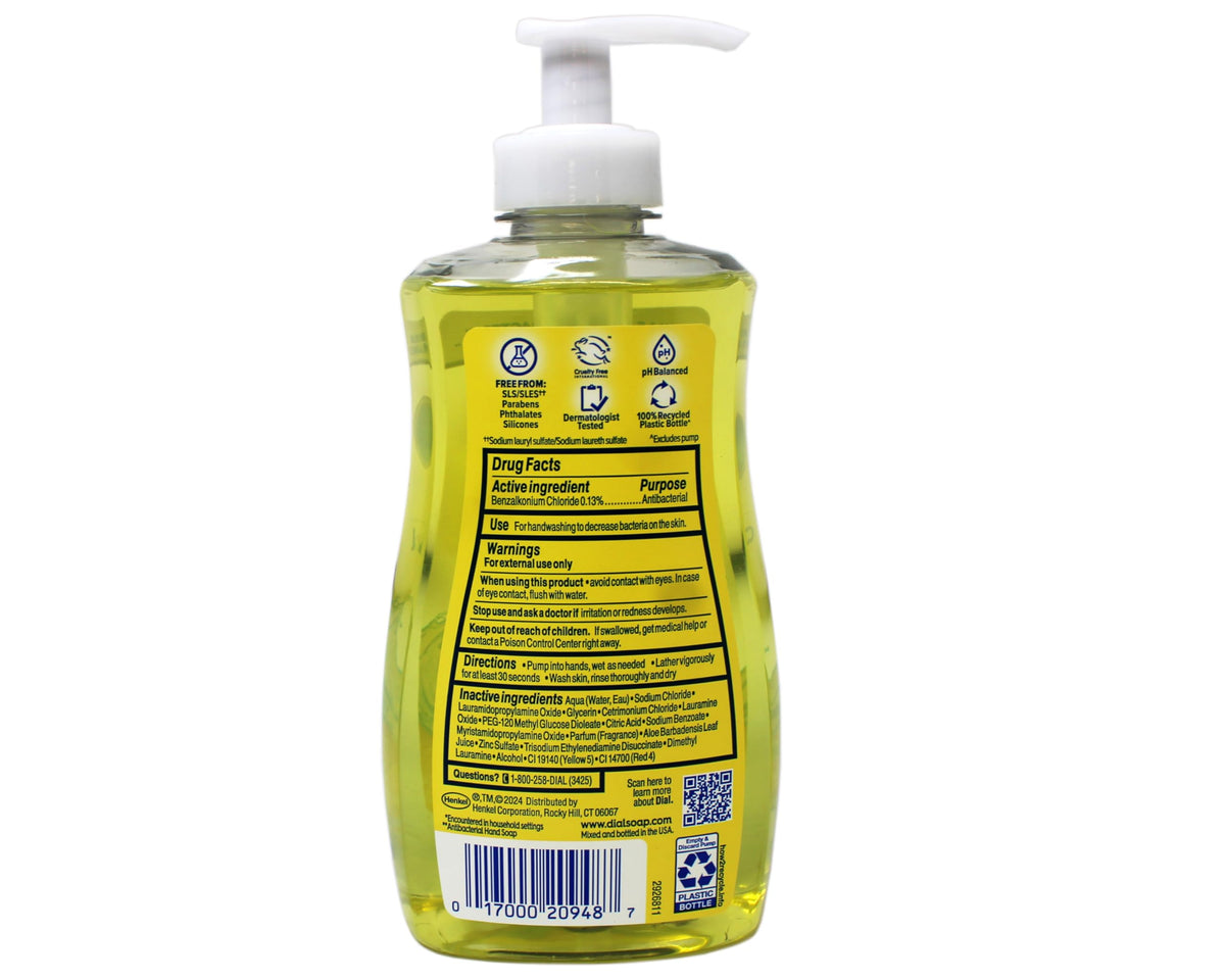 Liquid Hand Soap Lemon And Sage, 11 Fl Oz by Dial – Light Yellowish-Green, Model 00017000209487