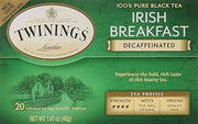 Twinings of London Irish Breakfast Decaf Tea Bags, 20 Count