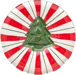 10 Strawberry Street Peppermint Tree Chip & Dip Plate