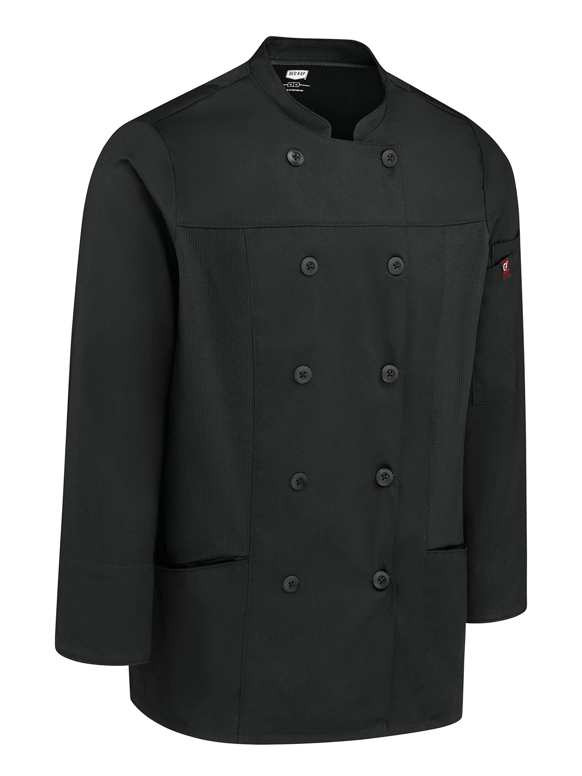 Red Kap XX-Large / Black / Deluxe Airflow Chef Coat Chef Jackets