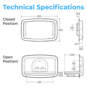 Baby Changing Station Horizontal Recessed-Mounted by Koala Kare – Matte Black, Model KB310-SSRE-MBLK