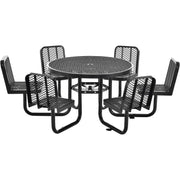 Global Industrial Black / 98"L x 98"W x 32"H / Industrial Picnic Tables