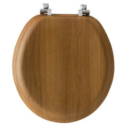 Mayfair Round Oak Wood Toilet Seat by Bemis – Wood,Oak, Natural Oak, Model 9601CP-263