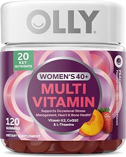 OLLY Women's 40+ Multi Gummies, K2, CoQ10, Peach Berry - 120 Count