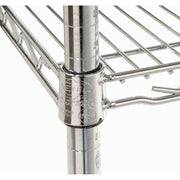 Chrome Wire Shelf Mobile Printer Stand by Nexel – 18"L x 24"W x 39"H, Steel, Chrome, Model 250117A