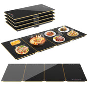 YEJOUMO Detachable Electric Warming Tray, 4 Modular Panels, Black