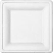 Responsible Products 100% Compostable 6 Inch Square Paper Plates White (1000 Pack), Disposable Paper Plates Heavy Duty, Biodegradable & Eco-Friendly, Made from Sugarcane ï¼† Bamboo Fibers