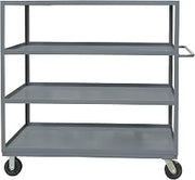 Durham 14 Gauge Steel Rolling Service Stock Cart, RSC-3060-4-3K-95, 3000 lbs Capacity, 4 Shelves
