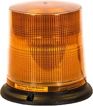 Buyers Products SL696A LED Beacon Light, 6.5" x 6.5", 12" Blunt Cut Lead, Permanent Mount, Strobe Lights for Trucks, Emergency Lights for Vehicles