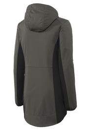 Ladies Active Hooded Soft Shell Jacket by Port Authority – X-Small, Steel, Grey Steel/ Deep Black, Model 1108211