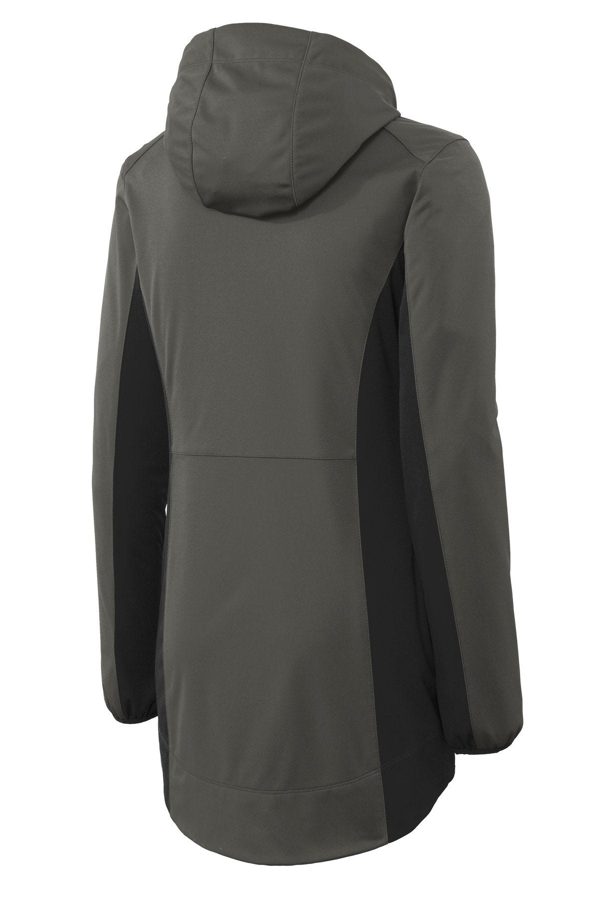 Ladies Active Hooded Soft Shell Jacket by Port Authority – X-Small, Steel, Grey Steel/ Deep Black, Model 1108211