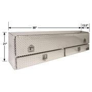 Buyers Products Company Diamond Tread / 88 x 21 x 13.5 / Two Drawers Truck Bed Toolboxes