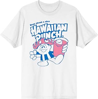Hawaiian Punch Character Logo Adult White Crew Neck Short Sleeve T-shirt