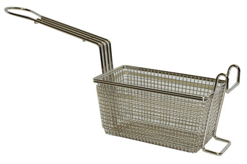 Grindmaster-Cecilware Countertop Fryer Baskets with Front Hook Placement Metal Handles by Lee Global Imports and Consulting, Inc. – Steel, Silver, Model V006A