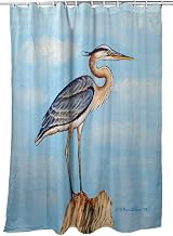 Blue Heron on Stump Shower Curtain
