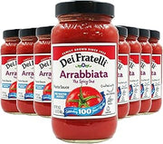 Dei Fratelli Arrabbiata Spicy Pasta Sauce –Vine-Ripened Tomatoes - No Water Added, Not from Tomato Paste – Non-GMO, Gluten-Free (24 oz. Jars, 8 pack)