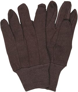 MCR Safety 7100P Jersey Cotton Knit Wrist Men's Gloves, Large, Brown