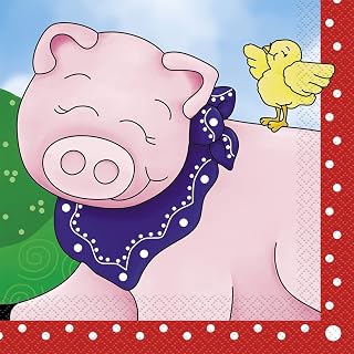 Unique Industries Farm Friends Luncheon Napkins - Pack of 16