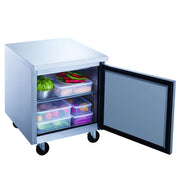 Appliance USA 7 cu. ft. Single Door Undercounter Refrigerator in Stainless Steel by Dukers – 29" Width x 31" Depth x 36" Height, 7.0 cubic_feet, Stainless Steel, Model DUC29R