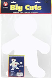 Hygloss White People Shapes Cut-Outs – Pack of 25 Paper Shapes 6-Inch Tall Person for Bulletin Boards, Art Projects, Classroom and Decorating