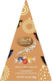 Lindt Lindor Gold Assorted Tree Christmas Candy, 3.9 Ounce