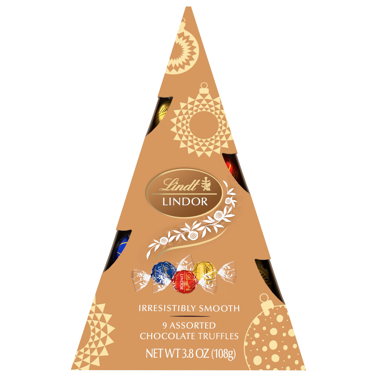 LINDOR Holiday Assorted Chocolate Candy Tree Gift Box by Lindt – 3.9 Ounce