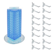 Azar Displays 2 inches x 4 inches x 13 inches / Blue / Pegboard + Hooks Panels & Units