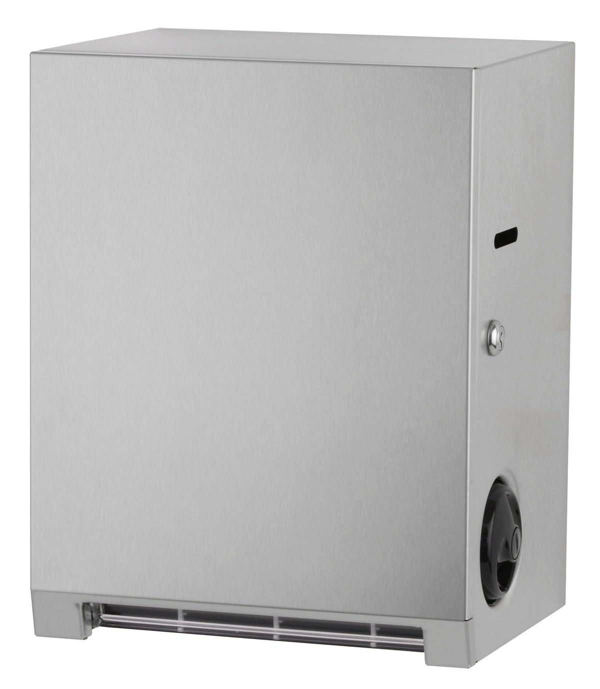 Stainless Steel Surface-Mounted Roll Paper Towel Dispenser by Bobrick – 9" Length, 15" Height, 11-3/4" Width, Stainless Steel, Satin Finish, Model 2860