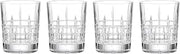 Reed & Barton Deklan Crystal Double Old-Fashioned Glasses, Set of 4 | barware cocktail | crystal | clear | double old fashioned whiskey glasses