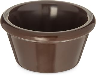 Carlisle FoodService Products Smooth Ramekin Sauce Cup for Restaurants, Cafeterias, And Fast Food, Plastic, 2 Ounces, Chocolate