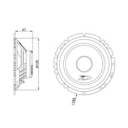 Electronics 2-Way Coaxial Speakers by Alpine – Ferrite, White, Pack of 2, Model SXE-1750S