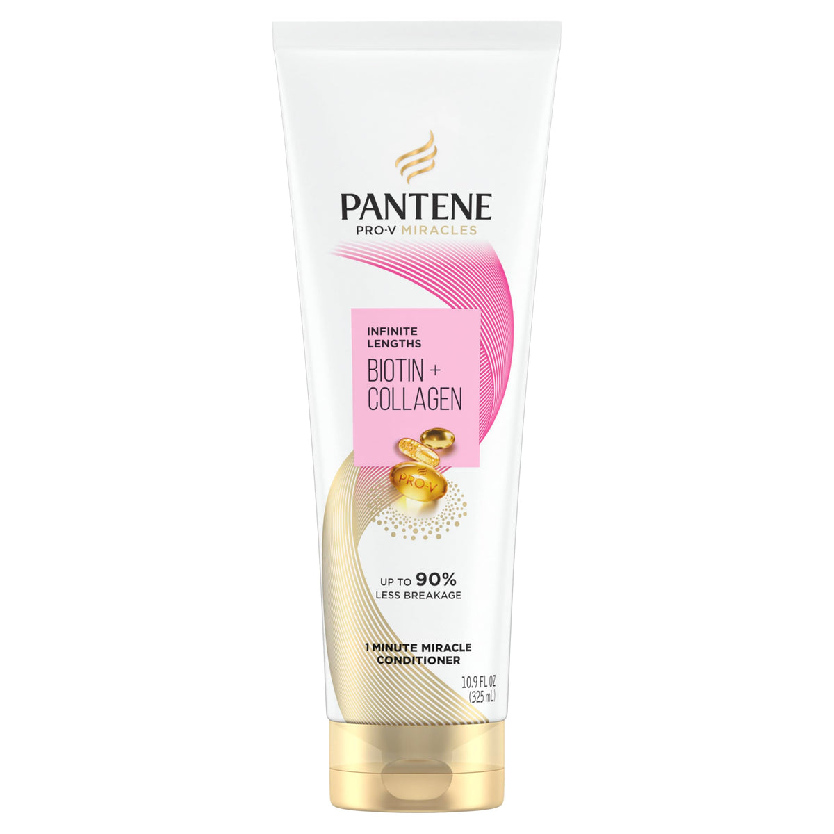 Pro-V Miracles Infinite Lengths Biotin + Collagen 1 Minute Miracle Conditioner 10.9 FL OZ by Pantene – 10.9 Fl Oz (Pack of 1),, Model 1065150560