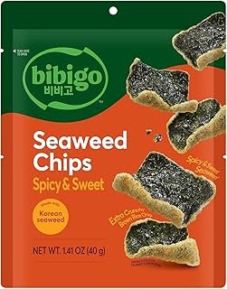 bibigo Spicy & Sweet Seaweed Chips, 1.41 Ounce (Pack of 1)