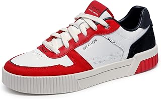 Skechers Men's Jade Kovos Leather and Suede Lace-up Sneakers