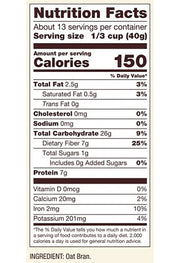 Bob's Red Mill 18 Ounce (Pack of 1) / ... / 1 Oat Bran